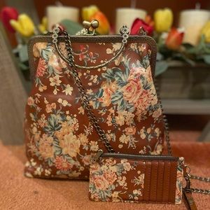 Floral Print Patricia Nash Handbag & Wallet.